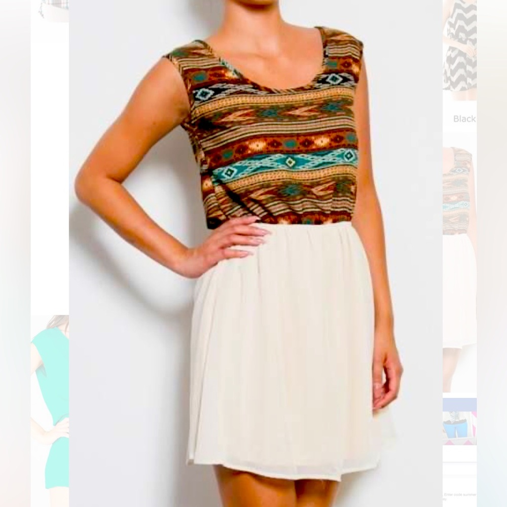 AGN new Multicolor Patterned Mini Dress